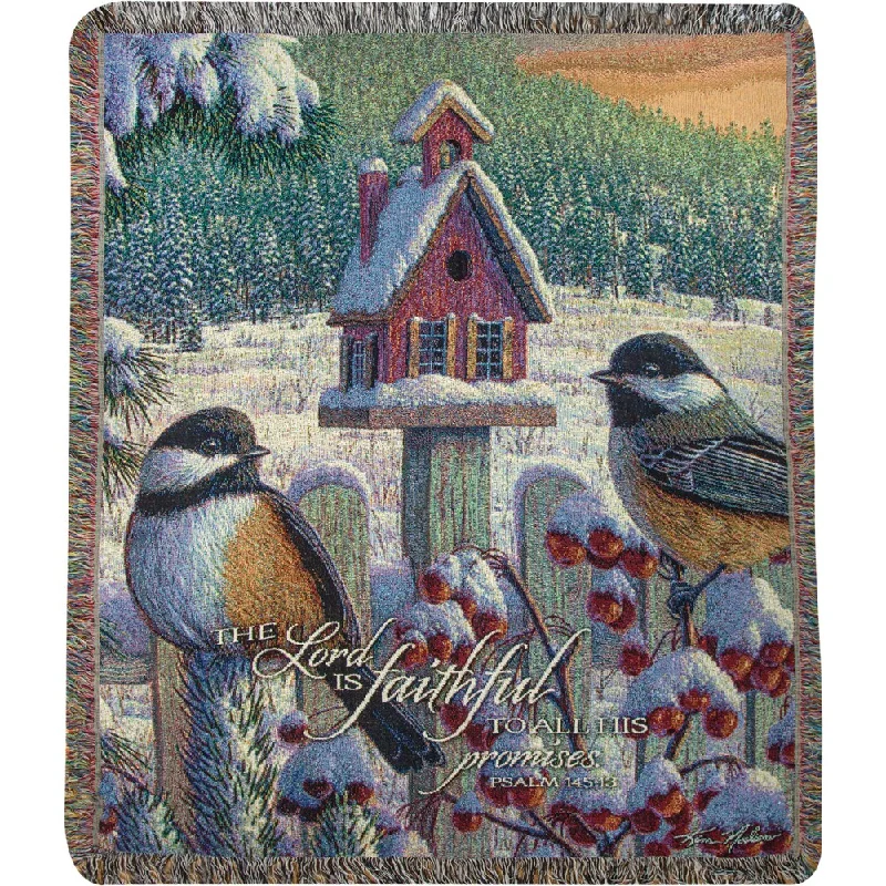Chenille blankets with a thick and fuzzy textureChenille blankets with a thick and fuzzy textureManual Woodworkers Winter Chickadees Tapestry Throw Chenille blankets with a thick and fuzzy textureChenille blankets with a thick and fuzzy textureManual Woodworkers Winter Chickadees Tapestry Throw