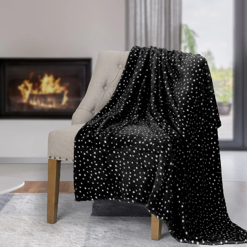Chenille blankets with a thick and fuzzy textureChenille blankets with a thick and fuzzy texturePremium Plush Throw Blanket 60in x 50in (Black)