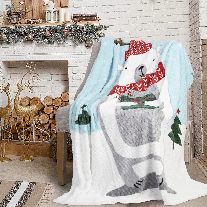 Linen blankets with a rustic and textured lookLinen blankets with a rustic and textured lookPremium Christmas Throw Blanket 60in x 48in (Arthur The Polar Bear) Linen blankets with a rustic and textured lookLinen blankets with a rustic and textured lookPremium Christmas Throw Blanket 60in x 48in (Arthur The Polar Bear)