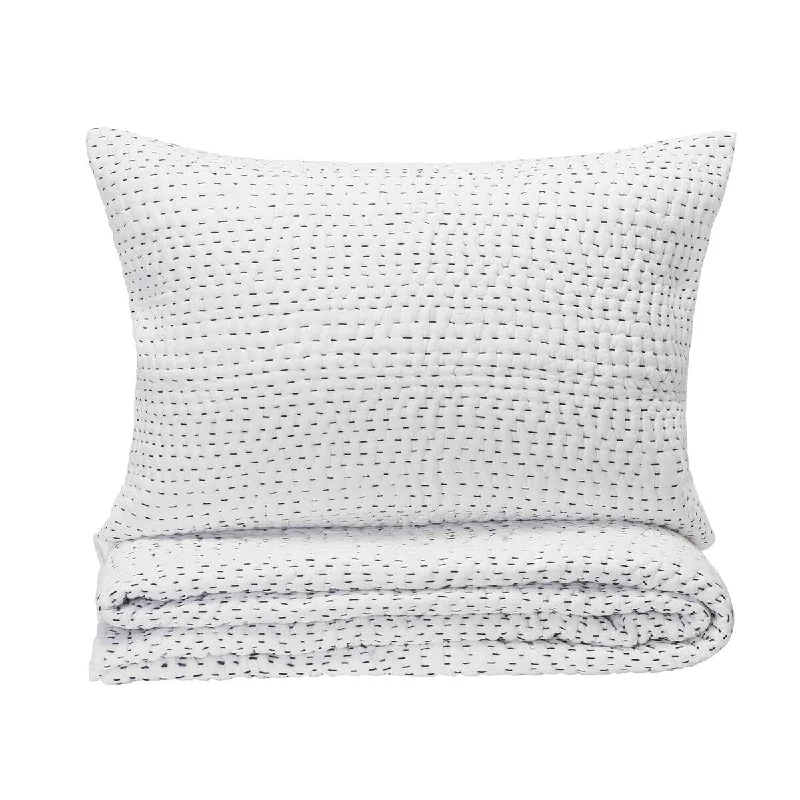 King - size blankets to cover large beds comfortablyKing - size blankets to cover large beds comfortablyCloud9 Luxury Bedding Ivory Quilt Matching Shams Natural Pick Stitch