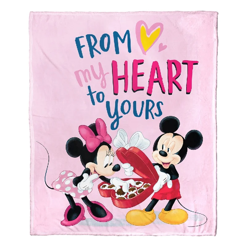 Chenille blankets with a thick and fuzzy textureChenille blankets with a thick and fuzzy textureDisney Mickey Mouse My Heart to Yours Silk Touch Throw Blanket Chenille blankets with a thick and fuzzy textureChenille blankets with a thick and fuzzy textureDisney Mickey Mouse My Heart to Yours Silk Touch Throw Blanket