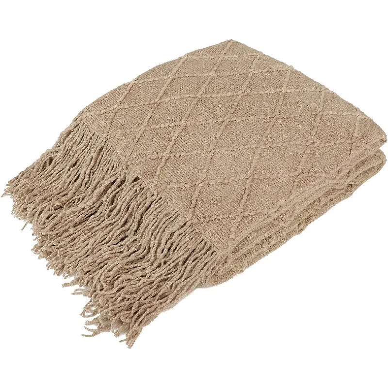 King - size blankets to cover large beds comfortablyKing - size blankets to cover large beds comfortablyKnitted Throw Blanket Decorative Tassel