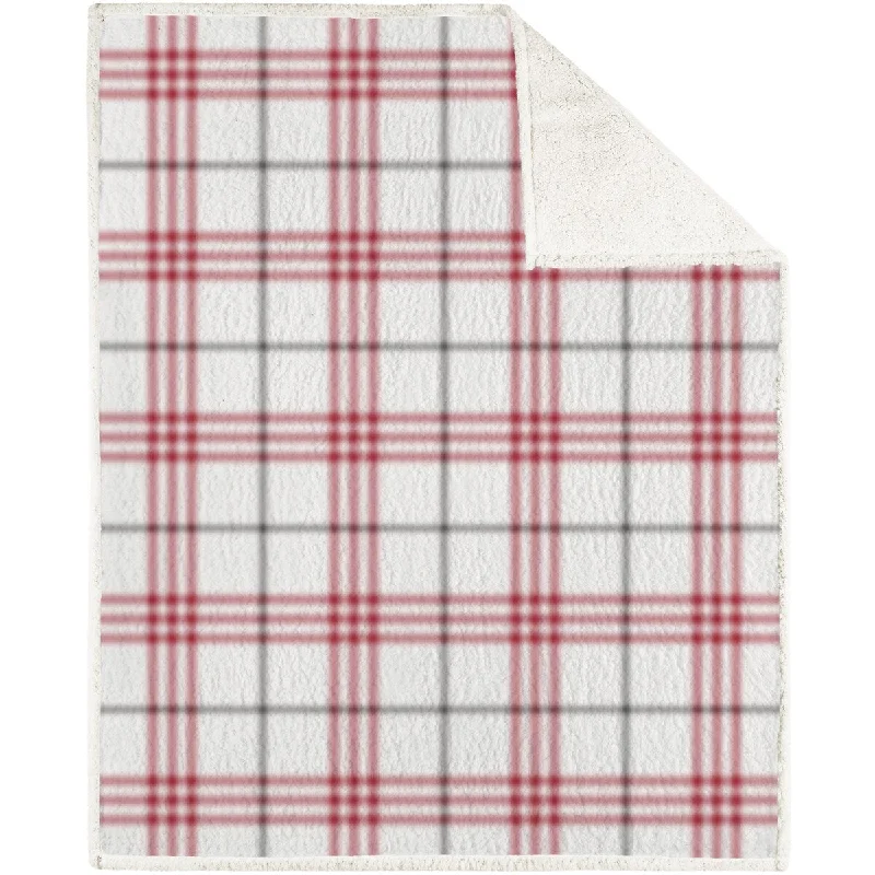 Silk blankets with a smooth and elegant touchSilk blankets with a smooth and elegant touchPremium Reversible Throw Blanket With Sherpa 60in x 48in (Red Plaid)