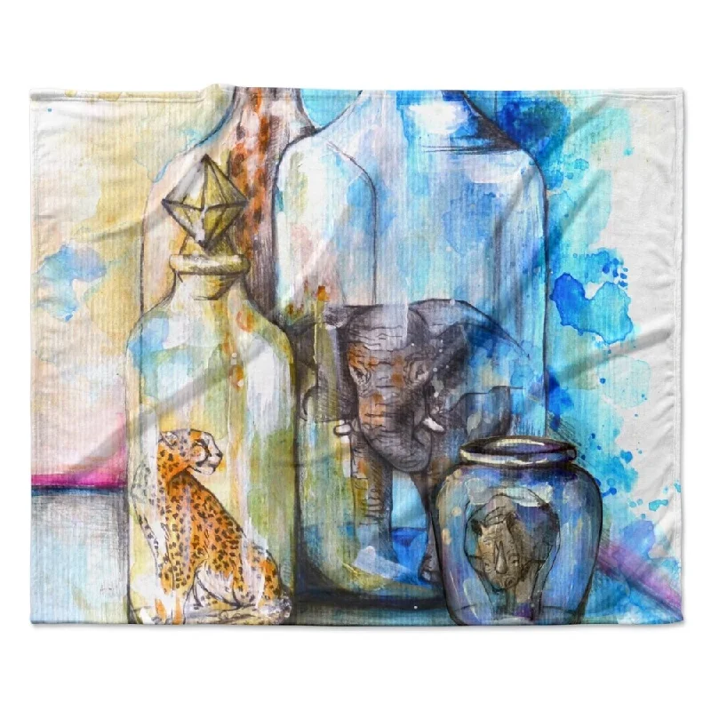Silk blankets with a smooth and elegant touchSilk blankets with a smooth and elegant touchKESS InHouse Kira Crees "Bottled Animals" Fleece Blanket - Multi-color - 60" x 50" Silk blankets with a smooth and elegant touchSilk blankets with a smooth and elegant touchKESS InHouse Kira Crees "Bottled Animals" Fleece Blanket - Multi-color - 60" x 50"