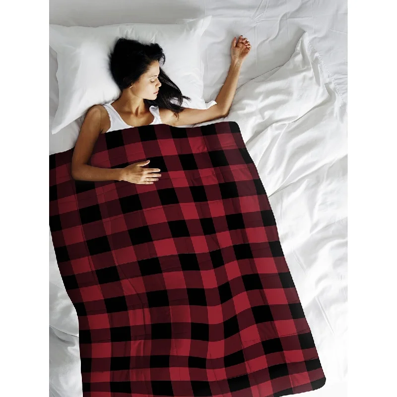 Linen blankets with a rustic and textured lookLinen blankets with a rustic and textured lookWeighted Blanket Red Buffalo Plaid