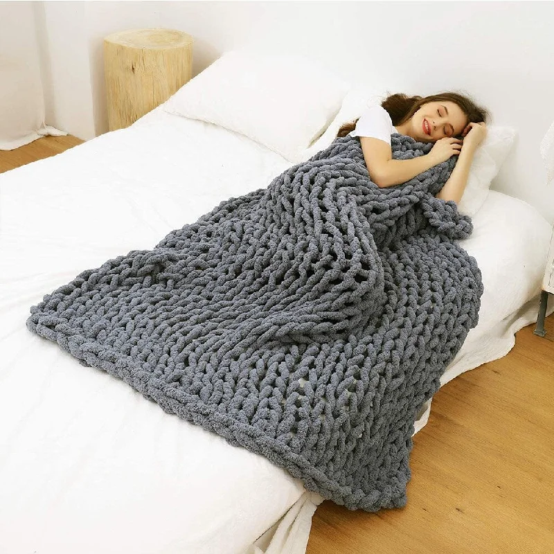 Bamboo fiber blankets with natural antibacterial propertiesBamboo fiber blankets with natural antibacterial propertiesWarm Soft Handmade Knitted Throw Blankets(47x60inch)