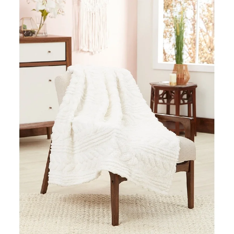 Synthetic fiber blend blankets for a budget - friendly choiceSynthetic fiber blend blankets for a budget - friendly choicePosh Home Luxurious Lightweight Embossed Herringbone Super Soft Sherpa Throw Blanket