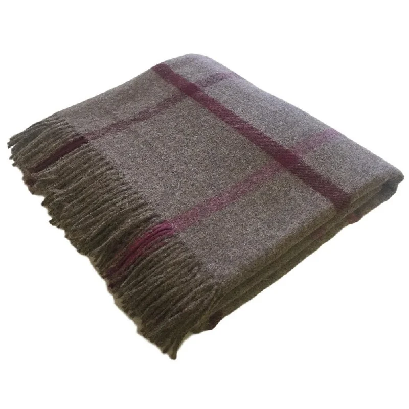 Rayon from bamboo blankets for a silky and breathable feelRayon from bamboo blankets for a silky and breathable feelBronte Moon - Windowpane Oatmeal / Grape Throw Rayon from bamboo blankets for a silky and breathable feelRayon from bamboo blankets for a silky and breathable feelBronte Moon - Windowpane Oatmeal / Grape Throw