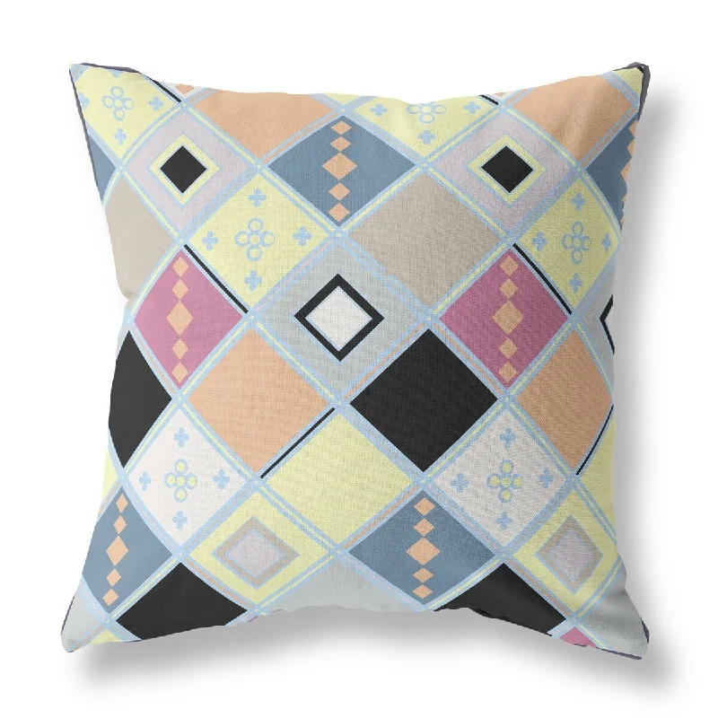 Back Support Pillows for Office Chairs28" X 28" Yellow And Pink Broadcloth Floral Throw Pillow Back Support Pillows for Office Chairs28" X 28" Yellow And Pink Broadcloth Floral Throw Pillow