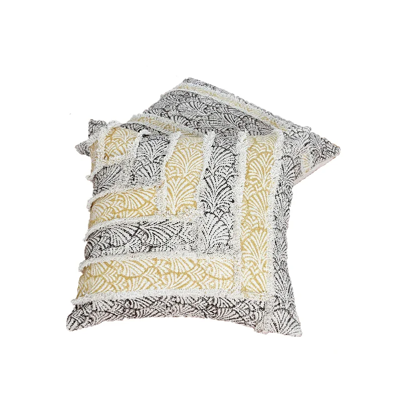 Adjustable Pillows for Customized ComfortBenzara 18 x 18 Cotton Hand Woven Pillows with Patch Work Details, Set of 2, Multicolor Adjustable Pillows for Customized ComfortBenzara 18 x 18 Cotton Hand Woven Pillows with Patch Work Details, Set of 2, Multicolor