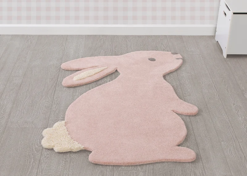 Wool - filled mattresses for natural insulation and moisture - wickingHand-Tufted 100% Wool Bunny Rug