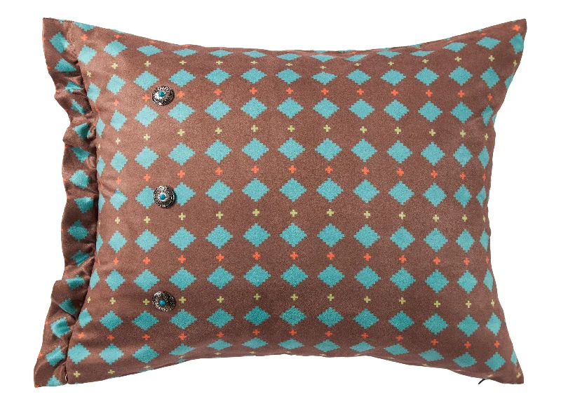 Firm Pillows for Side SleepersHiEnd Accents Printed multi diamond suede pillow