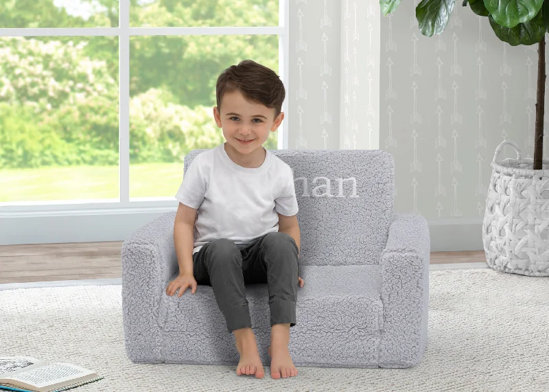 Wool - filled mattresses for natural insulation and moisture - wickingPersonalized Cozee Flip-Out Sherpa 2-in-1 Convertible Chair to Lounger for Kids Wool - filled mattresses for natural insulation and moisture - wickingPersonalized Cozee Flip-Out Sherpa 2-in-1 Convertible Chair to Lounger for Kids