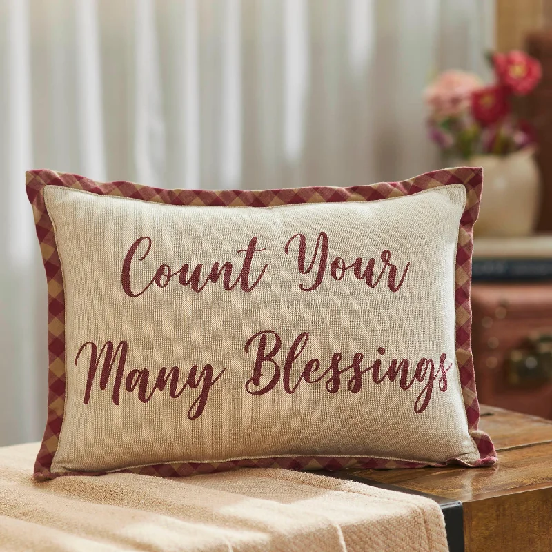 Silk Pillows for Smooth Skin and HairHarvest Blessings Count Your Many Blessings Pillow 9.5x14