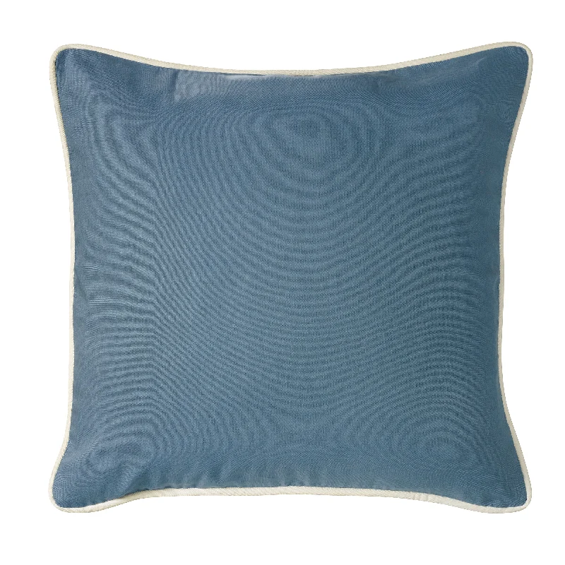 Kids Pillows with Fun DesignsHiEnd Accents Monterrey Blue Euro w/White Piping