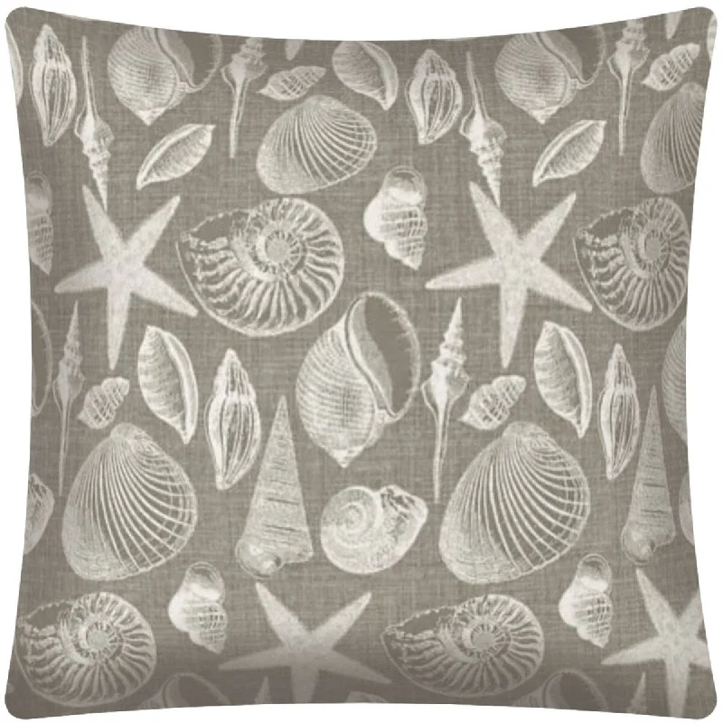 Soft and Fluffy Pillows for Bedroom Comfort17" X 17" Cream And Gray Seashells Zippered Polyester Coastal Throw Pillow Cover Soft and Fluffy Pillows for Bedroom Comfort17" X 17" Cream And Gray Seashells Zippered Polyester Coastal Throw Pillow Cover