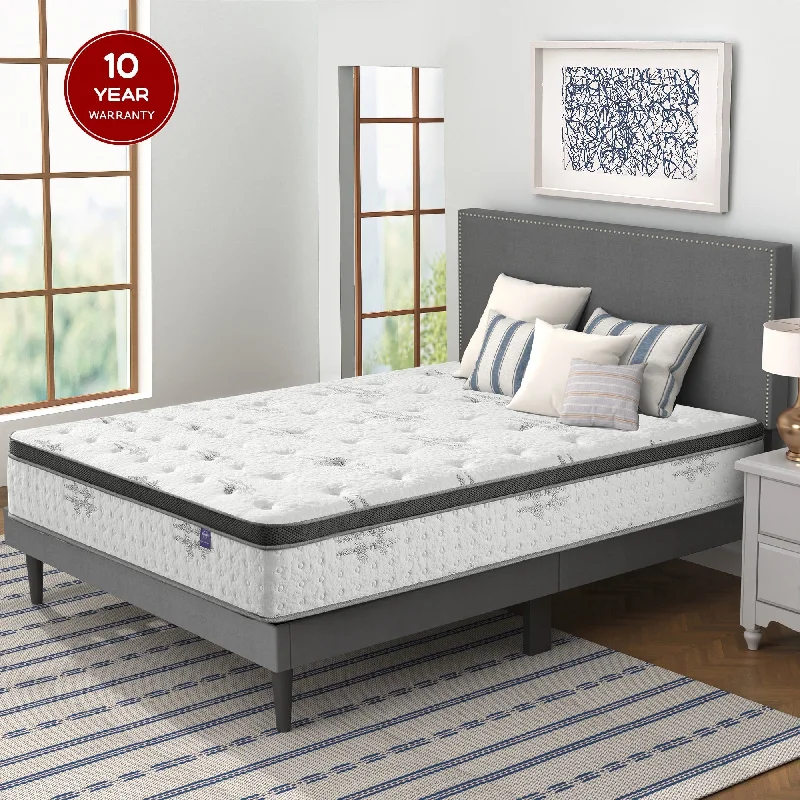 Polyester - foam mattresses for budget - friendly optionsWayna 12 Inch Medium-Firm Pillow Top Hybrid Mattress in a Box Polyester - foam mattresses for budget - friendly optionsWayna 12 Inch Medium-Firm Pillow Top Hybrid Mattress in a Box