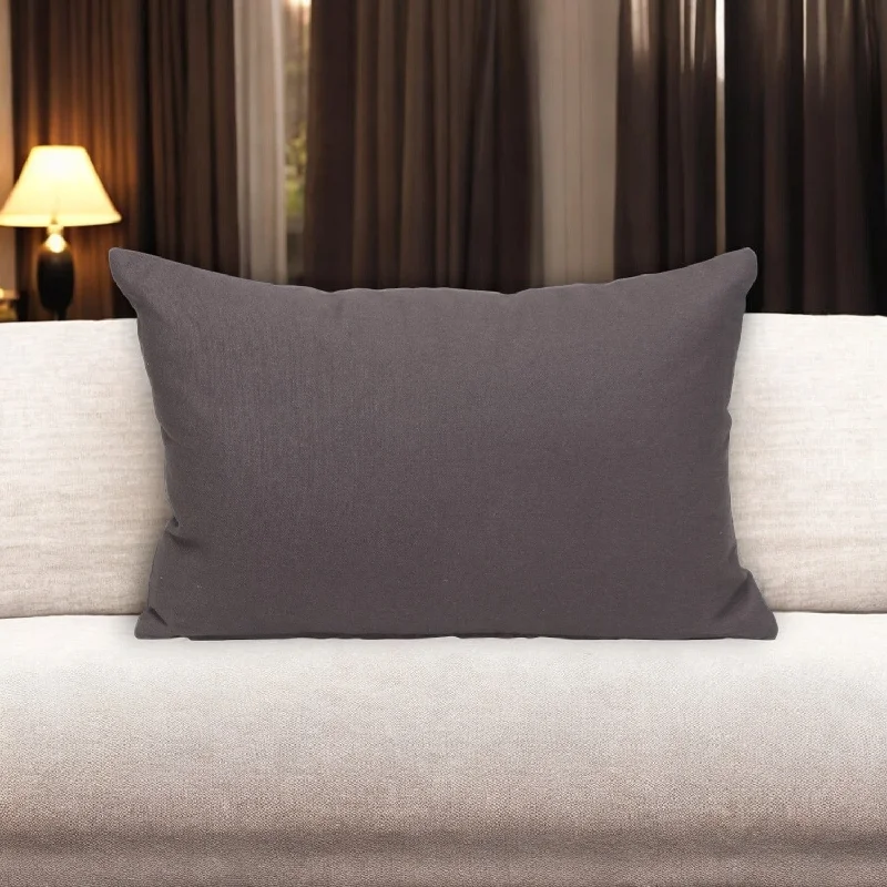 Feather Pillows for a Luxurious SleepHomeRoots 12" X 18" Gray Cotton Throw Pillow