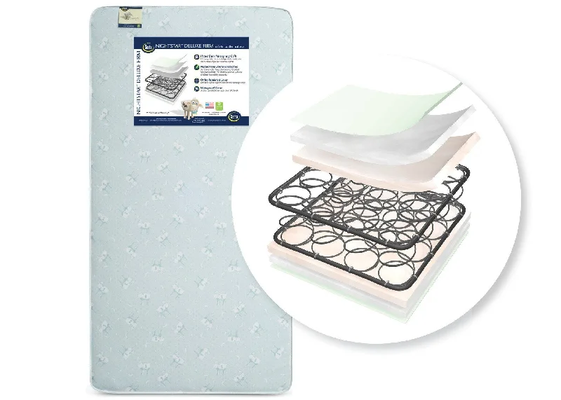 Organic cotton mattresses for a chemical - free sleep surfaceSerta Nightstar™ Deluxe Firm Crib and Toddler Mattress Organic cotton mattresses for a chemical - free sleep surfaceSerta Nightstar™ Deluxe Firm Crib and Toddler Mattress