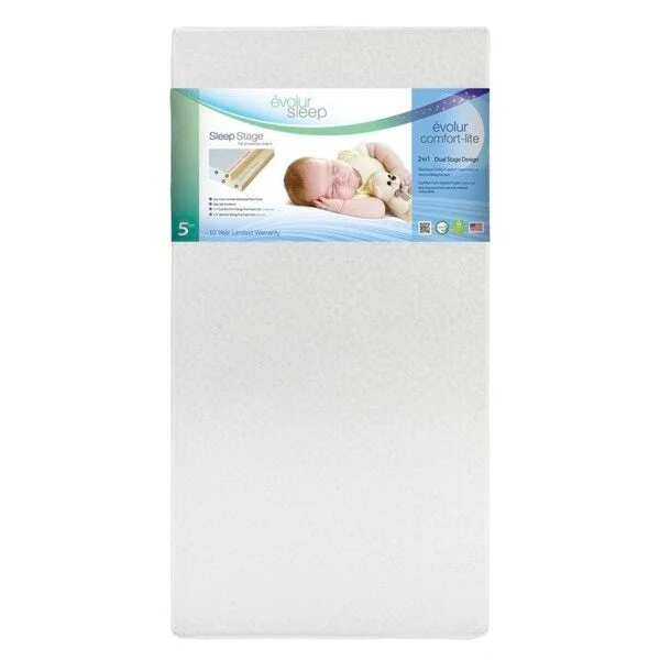 Natural latex and organic cotton blend mattressesEvolur Sleep Breathable Dual Stage Comfort-Lite 5" Foam Mattress Natural latex and organic cotton blend mattressesEvolur Sleep Breathable Dual Stage Comfort-Lite 5" Foam Mattress