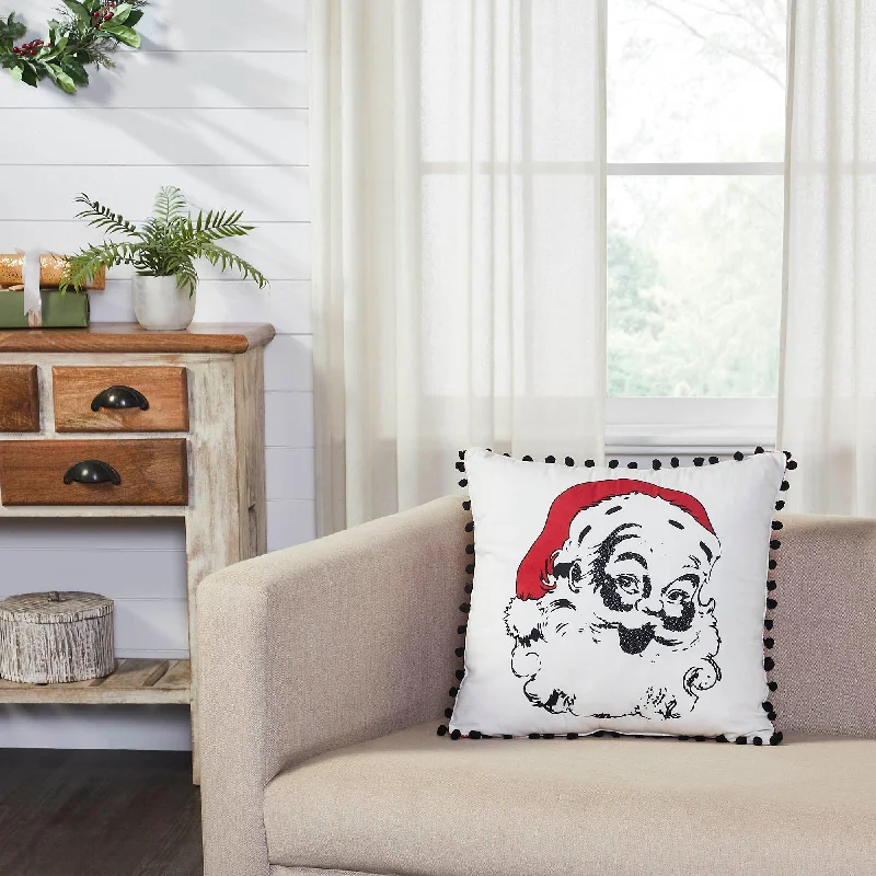 Cooling Pillows for Hot SleepersAnnie Red Check Vintage Santa Pillow 18x18