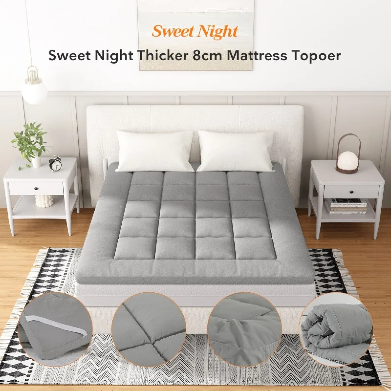 Natural latex and organic cotton blend mattressesMemory Foam Mattress Topper Gray