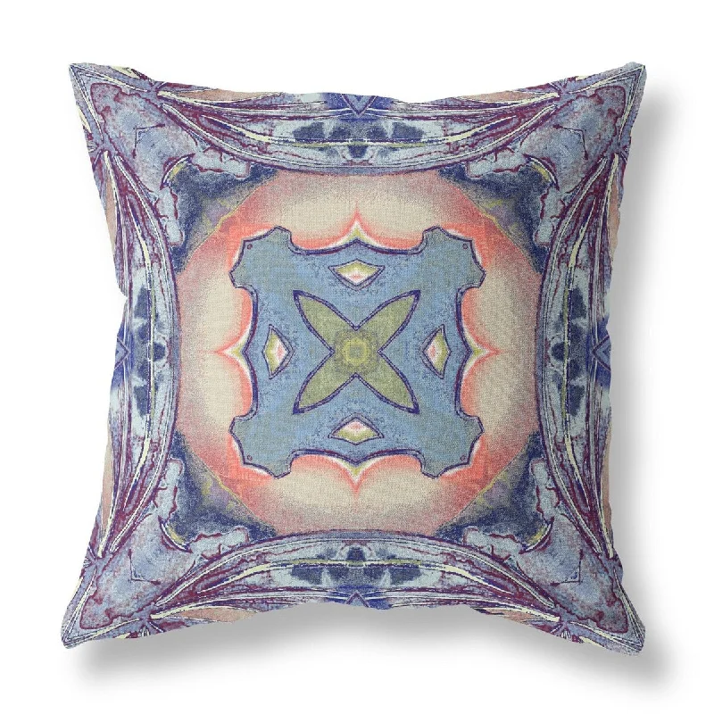 Down Alternative Pillows for Ethical Choices16†Indigo Peach Geo Tribal Suede Throw Pillow Down Alternative Pillows for Ethical Choices16†Indigo Peach Geo Tribal Suede Throw Pillow