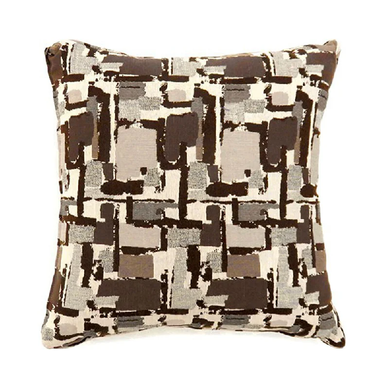 Cotton Pillows for Natural ComfortBenzara Concrit Contemporary Pillow, Small Set of 2, Brown