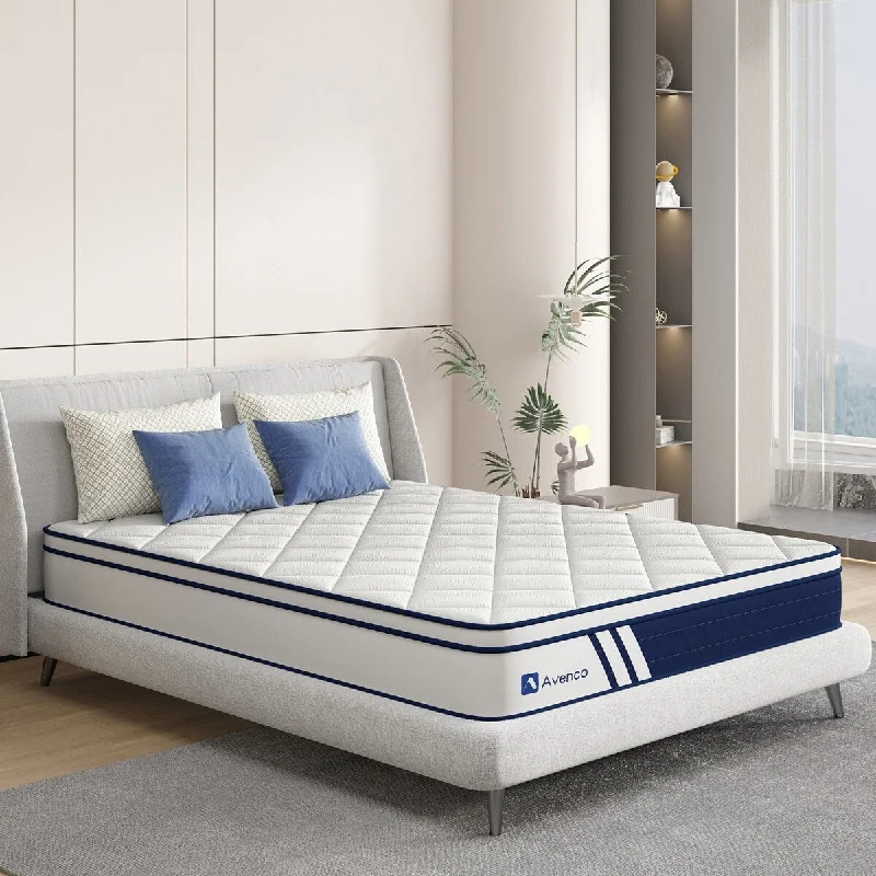 King - size mattresses for spacious master bedroomsAvenco 10'' Cooling Gel Medium Hybrid Mattress King - size mattresses for spacious master bedroomsAvenco 10'' Cooling Gel Medium Hybrid Mattress