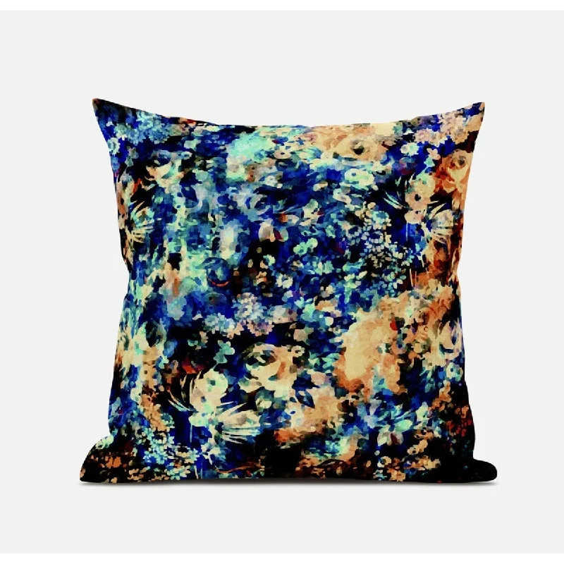 Silk Pillows for Smooth Skin and Hair18" Orange Blue Springtime Suede Throw Pillow