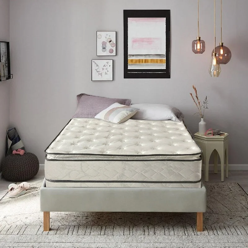 Hybrid mattresses combining foam and innerspring technologyOnetan 10-in. Pillow-top Innerspring Mattress and 4-in. Box Spring Hybrid mattresses combining foam and innerspring technologyOnetan 10-in. Pillow-top Innerspring Mattress and 4-in. Box Spring