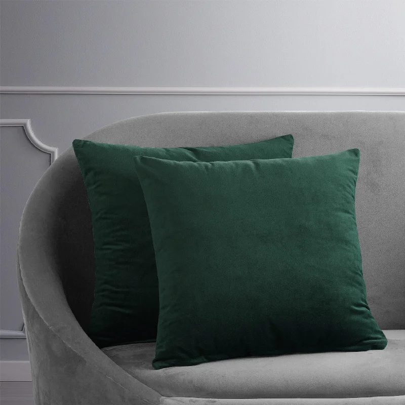 Travel Pillows for Long JourneysExclusive Fabrics Signature Velvet Cushion Cover (Set of 2)