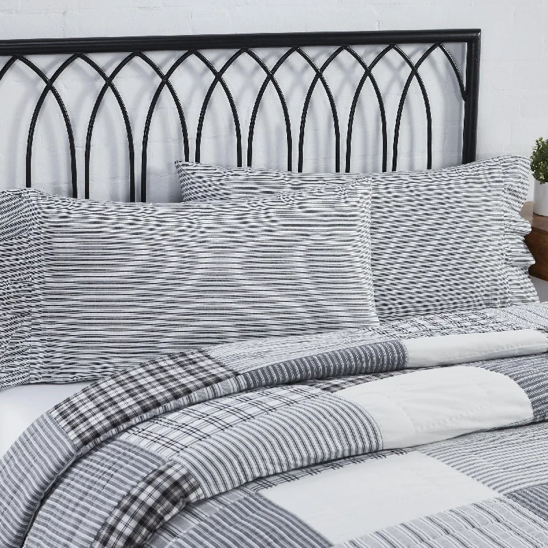 Orthopedic Pillows for Back Pain ReliefSawyer Mill Black Ruffled Ticking Stripe King Pillow Case Set of 2 21x36+4 VHC Brands