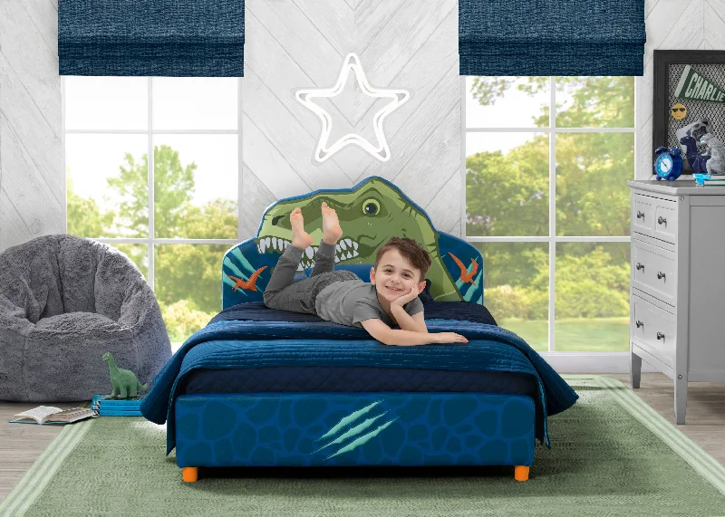 Hybrid mattresses combining foam and innerspring technologyDinosaur Upholstered Twin Bed
