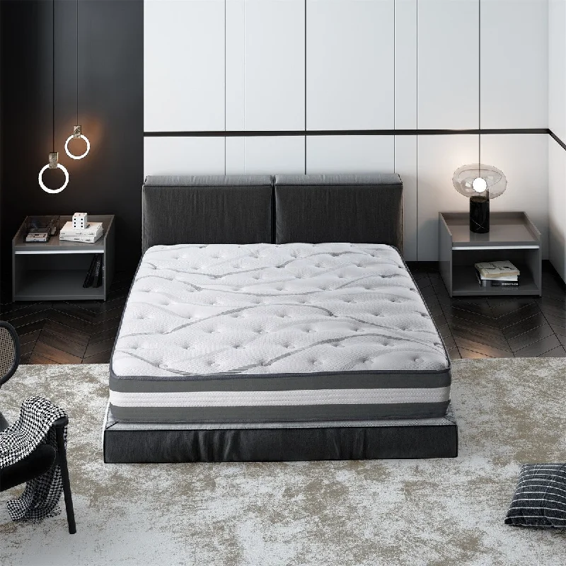Memory foam mattresses for pressure relief and contouring12'' Hybrid Pocket Spring Mattress Queen Size Edge Support Bedroom Memory foam mattresses for pressure relief and contouring12'' Hybrid Pocket Spring Mattress Queen Size Edge Support Bedroom