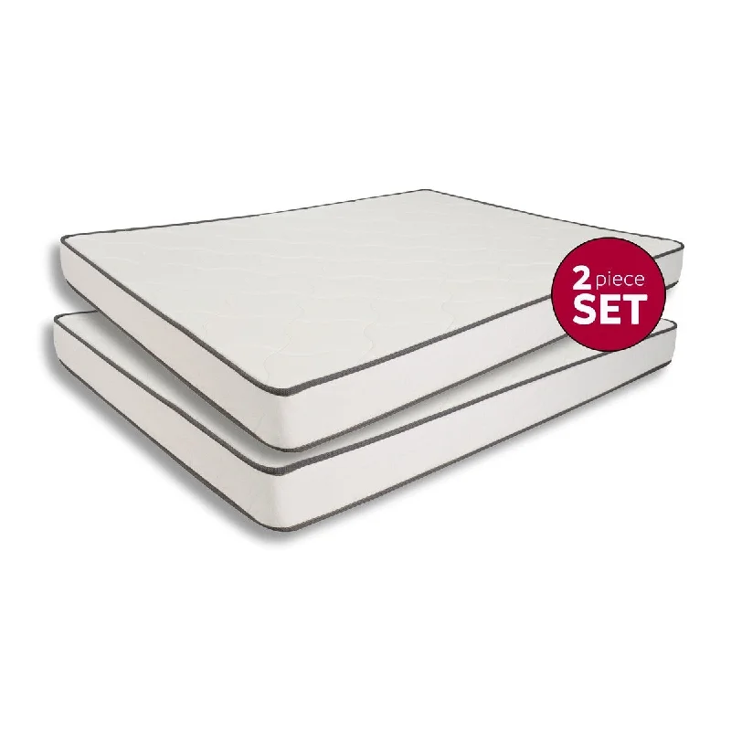 Natural latex and organic cotton blend mattressesDreamland 6 in. Pocket Coil Mattress in a Box (set of 2) Natural latex and organic cotton blend mattressesDreamland 6 in. Pocket Coil Mattress in a Box (set of 2)