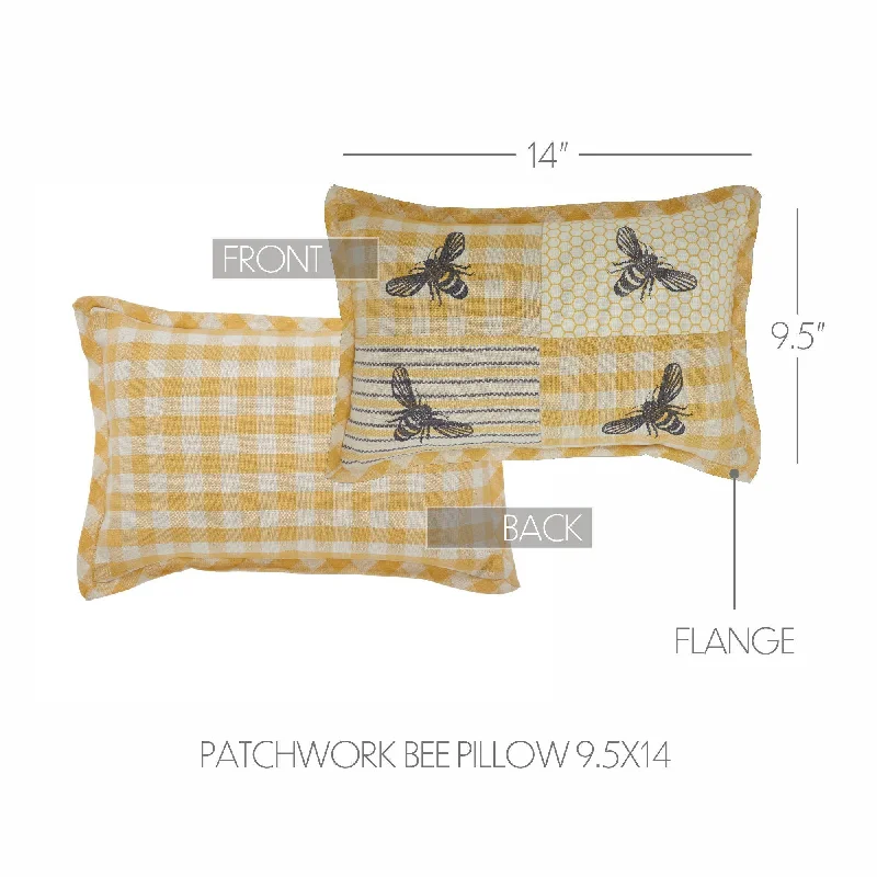 Cooling Pillows for Hot SleepersBuzzy Bees Patchwork Bee Pillow 9.5x14