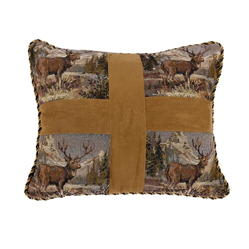 Adjustable Pillows for Customized ComfortHiEnd Accents Elk Cross Pillow
