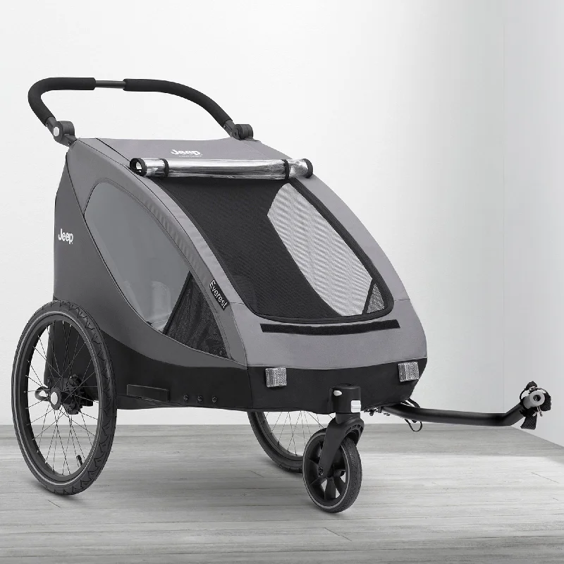 Wool - filled mattresses for natural insulation and moisture - wickingJeep Everest 2-in-1 Child Bike Trailer and Stroller for 2 Kids Wool - filled mattresses for natural insulation and moisture - wickingJeep Everest 2-in-1 Child Bike Trailer and Stroller for 2 Kids