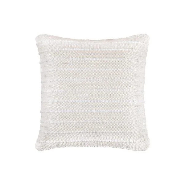 Pregnancy Pillows for Expectant MothersBenzara Fabric Pillow with Handwoven Design and Zipper Closure, Set of 4, Cream