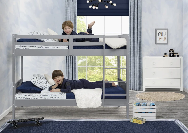Gel - infused memory foam mattresses for cooler sleepConvertible Twin Bunk Bed with Ladder and Guardrails Gel - infused memory foam mattresses for cooler sleepConvertible Twin Bunk Bed with Ladder and Guardrails