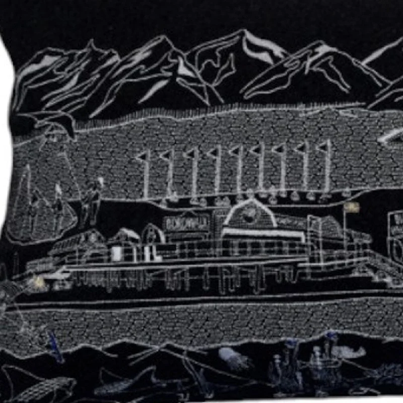 Bolster Pillows for Sofa DecorationHomeRoots 35" Black Homer Spit Nighttime Skyline Lumbar Decorative Pillow